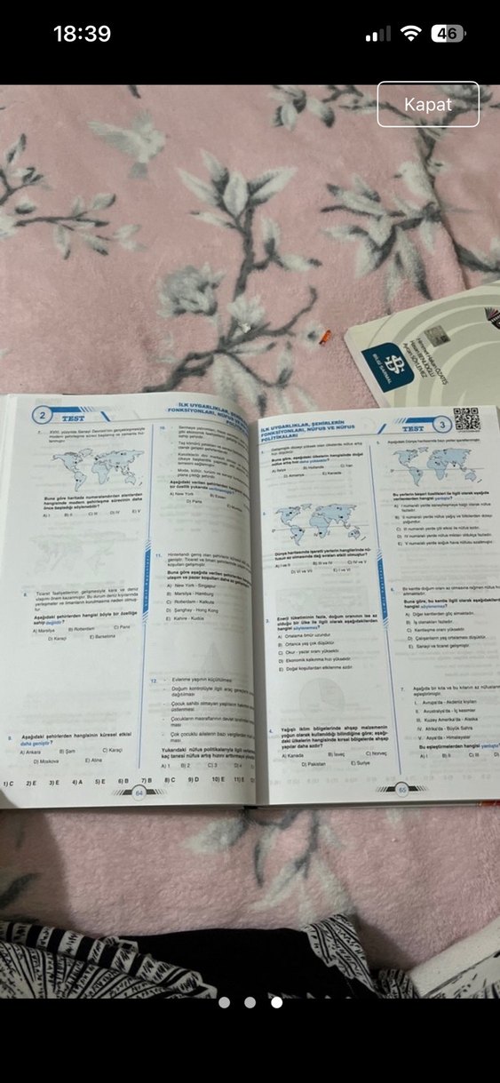 AYT COĞRAFYA LİMİT YAYINLARI SIFIR 
TEST KİTABI - Görsel 2