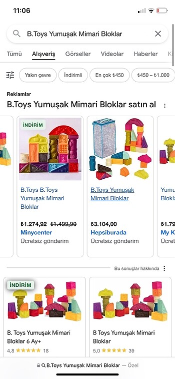 B Toys yumuşak mimari bloklar