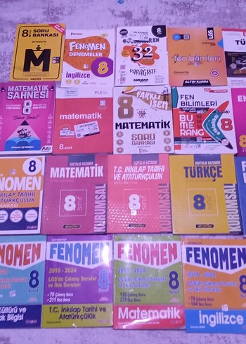 8. Sınıf LGS Kitapları 23 Kitap Tek Tek Satılık