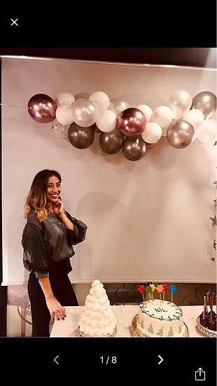 Balon kol tül üst