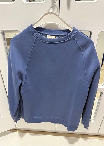 xs Beden Mavi Kadın Sweatshirt Rahat Kesim