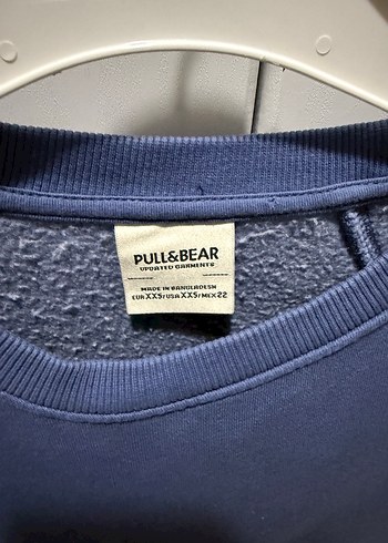 Pull and Bear Mavi Kadın Sweatshirt Rahat Kesim