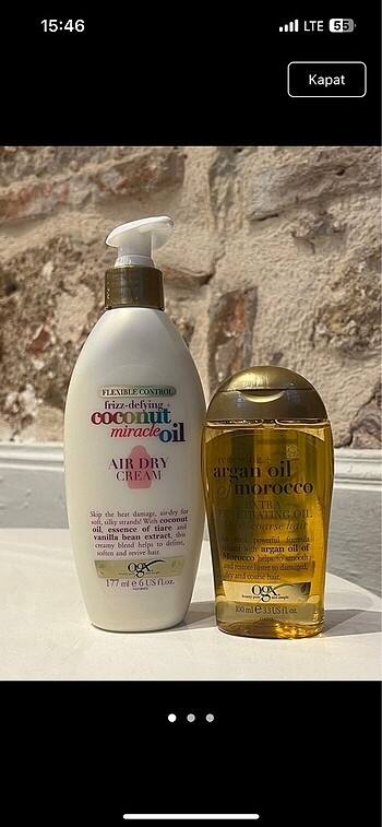 ogx coconut oil + argan oil