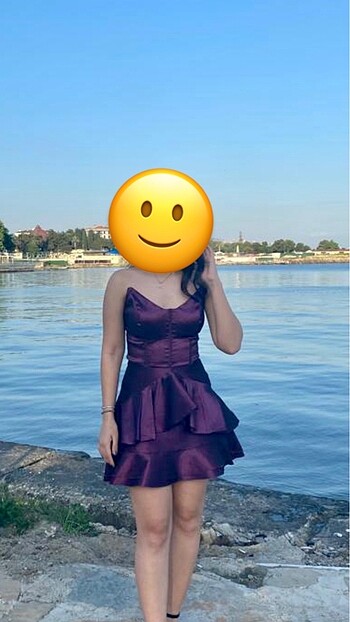 s Beden Mor kısa elbise