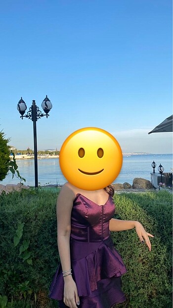 s Beden mor Renk Mor kısa elbise