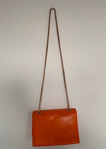 Zincir Detaylı Turuncu Kadın Çanta - Görsel 2