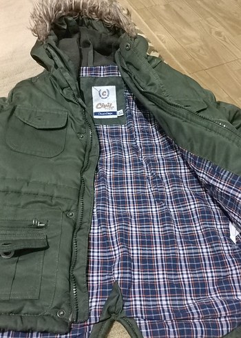 Erkek cocuk yeşil kapüsonlu mont - Görsel 2