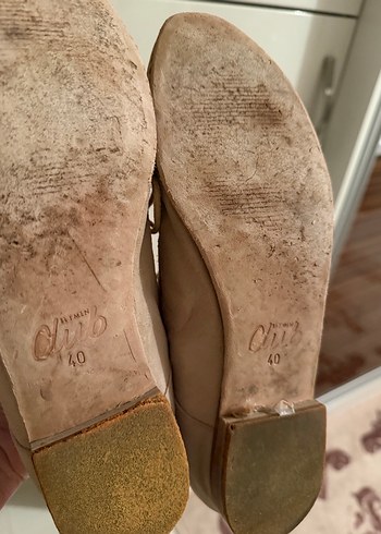 Bej Süet Kadın Klasik Ayakkabı - Görsel 4