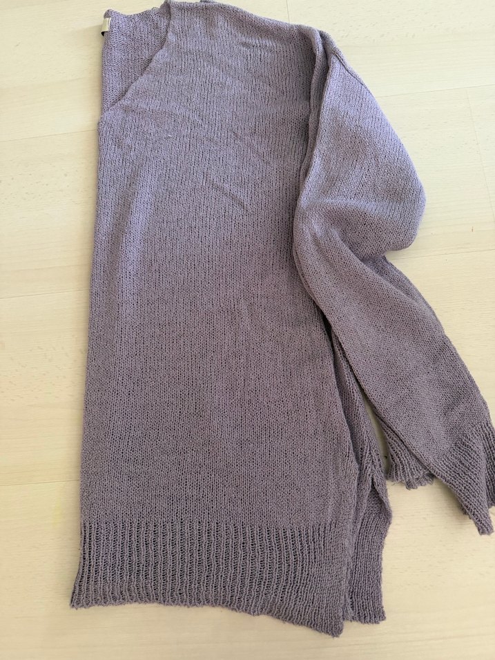 Eflatun V Yaka Kadın Triko Kazak - Görsel 3