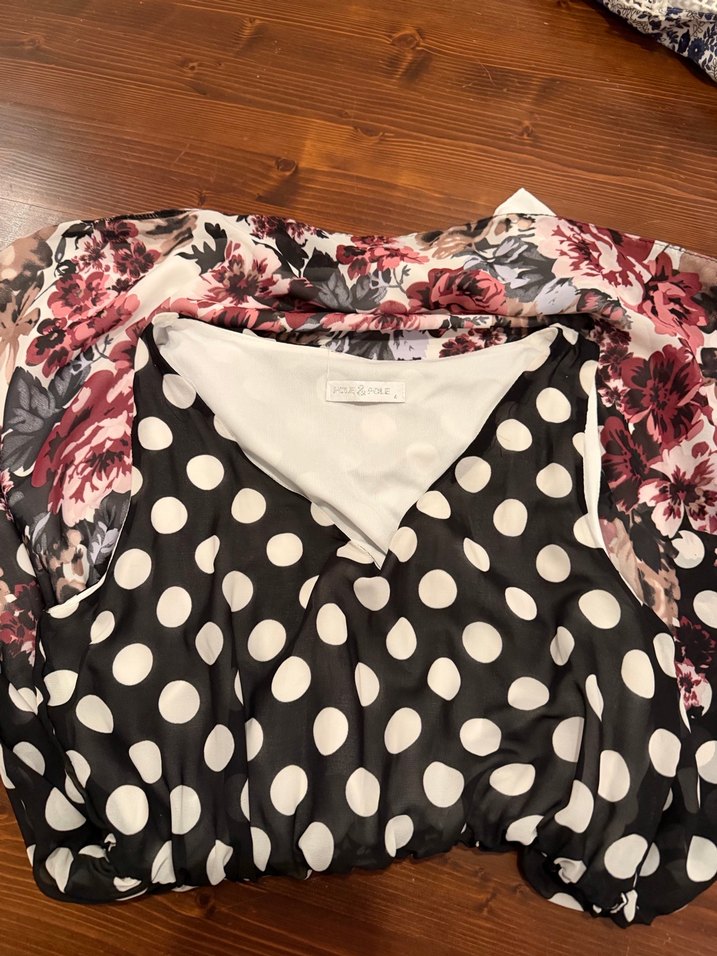 Çiçekli Puantiyeli Uzun Hamile Eteği - Görsel 3