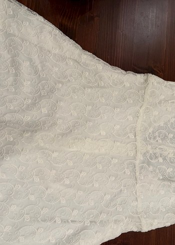 Beyaz Straplez Dantel Mini elbise - Görsel 6