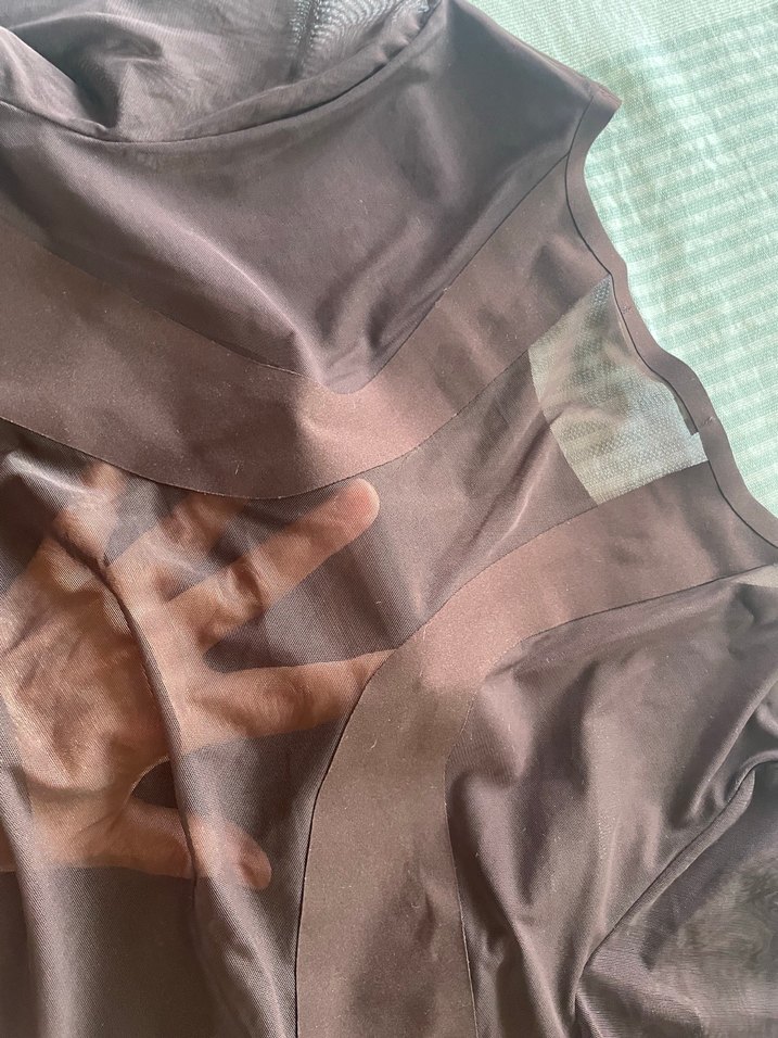 V Yaka Drapeli mürdüm bluz - Görsel 3