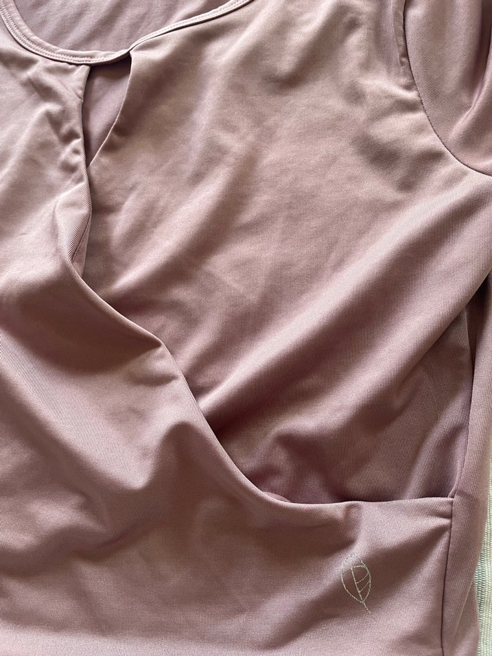 Gül kurusıV Yaka Uzun Kollu  Bluzu - Görsel 3