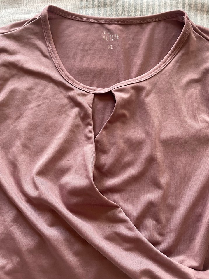 Gül kurusıV Yaka Uzun Kollu  Bluzu - Görsel 4