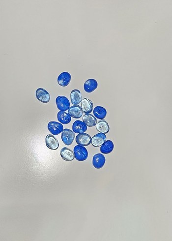 Beden Mavi El Yapımı Cam Taşları