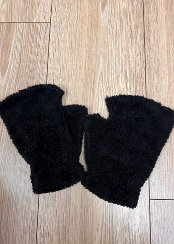 Pembe Kedi Patisi Detaylı Peluş Kadın/Çocuk Eldiven - Görsel 2