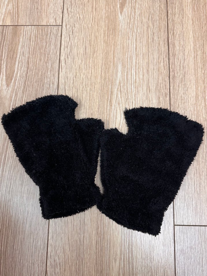 Pembe Kedi Patisi Detaylı Peluş Kadın/Çocuk Eldiven - Görsel 2