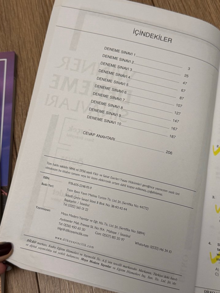 Dilko Winner YDT Deneme Sınavları Kitap - Görsel 3