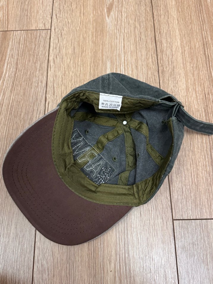 Gri Denim Kadın ARMY Şapka, Tokalı, Grunge Tarzı - Görsel 2