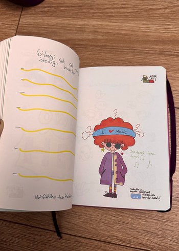 Renkli Sınırsız Defter Mor Kapaklı günlük gibi - Görsel 3