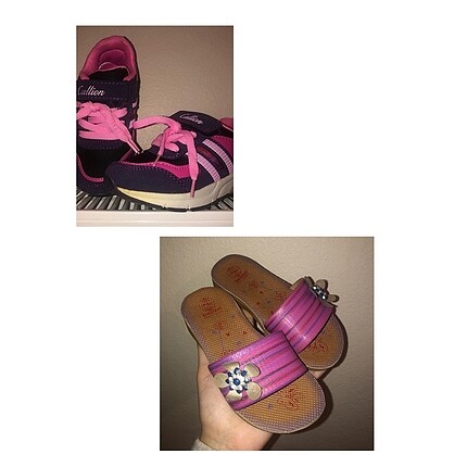 Kız çocuk spor ayakkabı+terlik