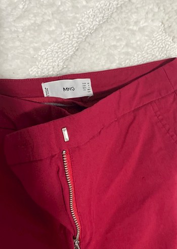 Mango Bordo Midi Kadın Kumaş Pantolon
