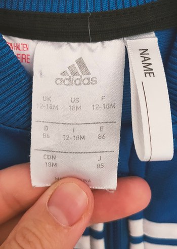Adidas Adidas Erkek Çocuk Mavi Fermuarlı Sweatshirt