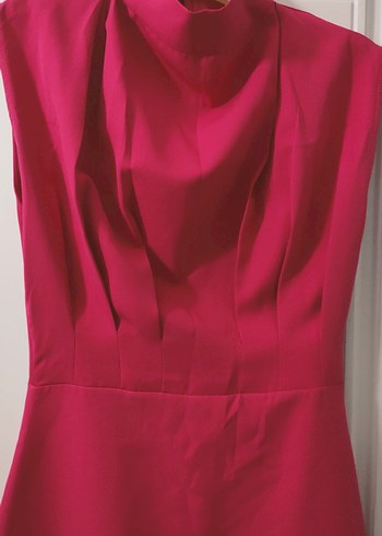 Pembe midi boy Elbise