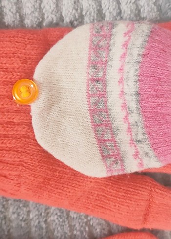 Renkli Kız Örgü Eldiven - Görsel 2