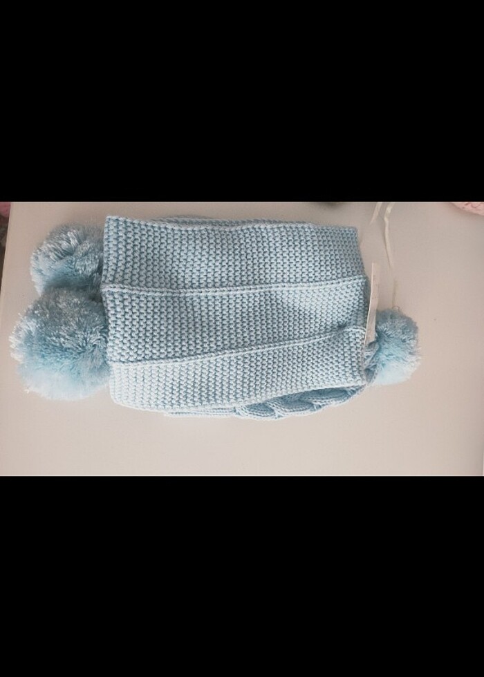 Erkek bebek şapka atkı - Görsel 2