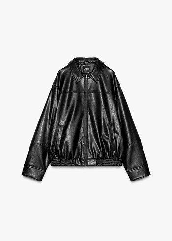ZARA Suni Deri Bomber Ceket