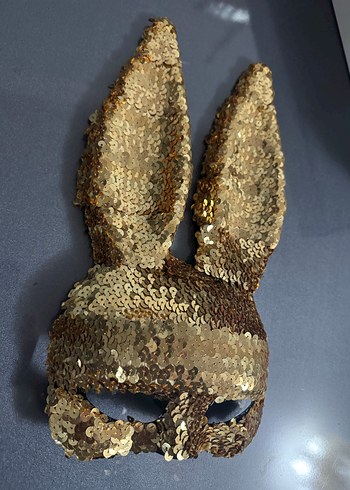 Kadınlar için Payetli Tavşan Maskesi - Görsel 2