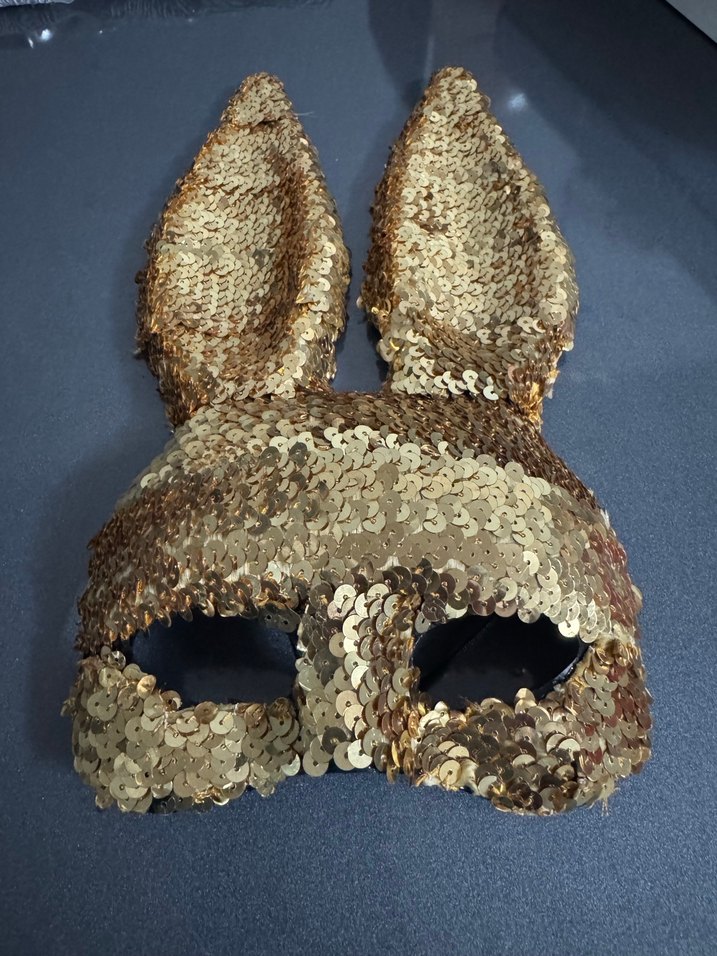 Kadınlar için Payetli Tavşan Maskesi - Görsel 3