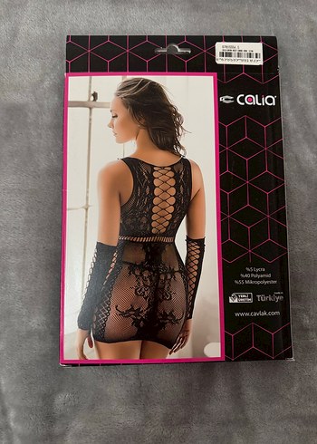 Siyah file ve dantel vücut çorabı - Görsel 2