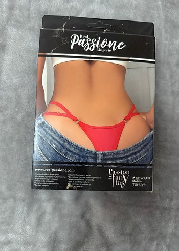 Parlak Kırmızı Zincir Detaylı Kadın Külot - Görsel 2