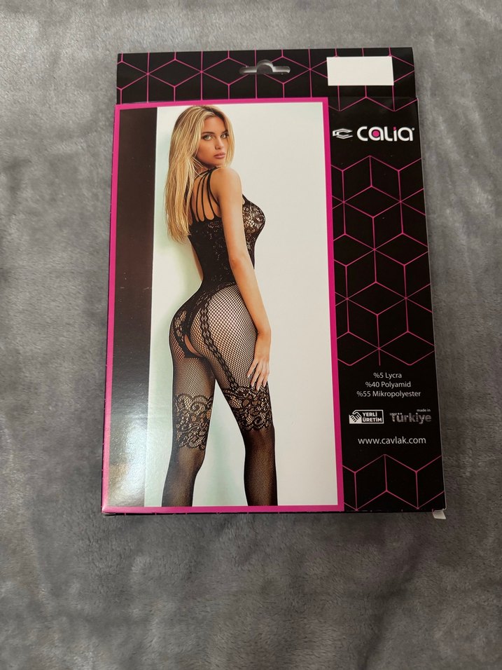 Siyah Desenli Kısa Fit Vücut Çorabı - Görsel 2