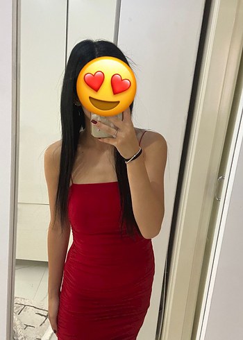 Parlak Kırmızı Straplez Mini Elbise