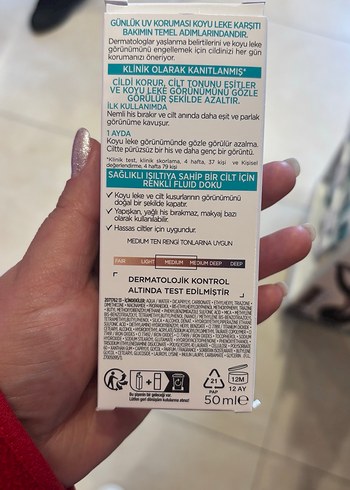 L'Oréal Bright Reveal Renkli Güneş Kremi SPF 50 Medium - Görsel 2