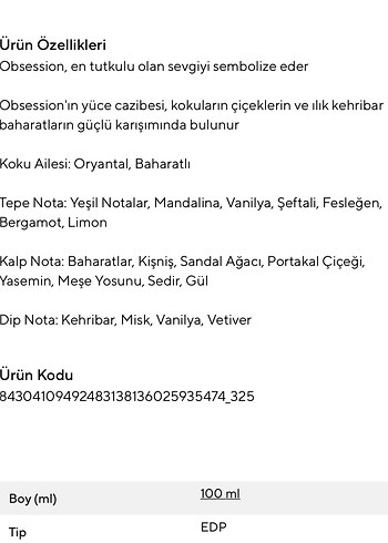 Calvin Klein Obsession Kadın Parfümü - Görsel 6