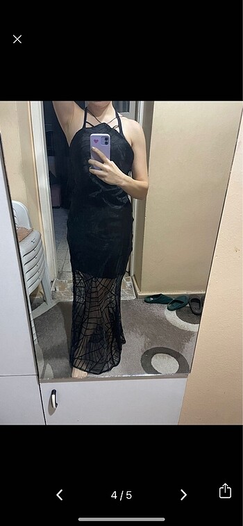 Zara Zara kadın uzun güpürlü gece elbisesi