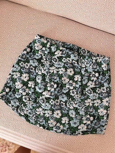 Etek çiçekli yeşil turkuaz - Görsel 2