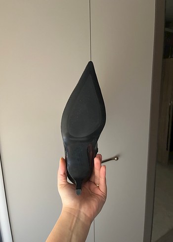 Kadın Siyah Stiletto Yılan Desenli Çizme - Görsel 5