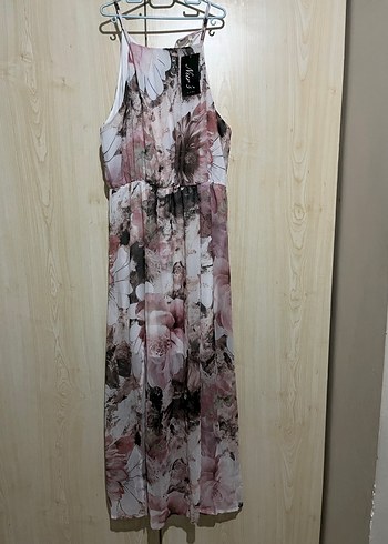 Pembe Kadın Uzun Bohem Elbise