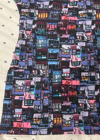 Renkli Baskılı Hemşire forma üstü V Yakalı - Görsel 4