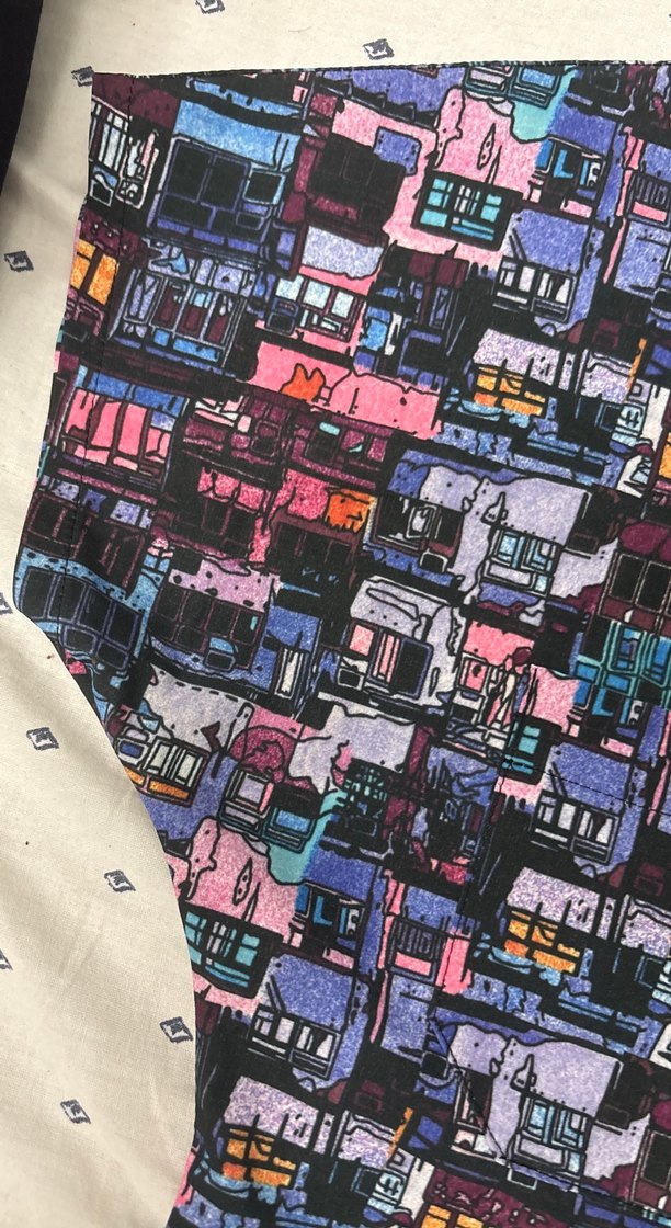 Renkli Baskılı Hemşire forma üstü V Yakalı - Görsel 3