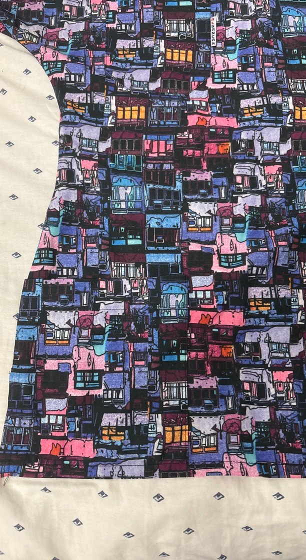 Renkli Baskılı Hemşire forma üstü V Yakalı - Görsel 4