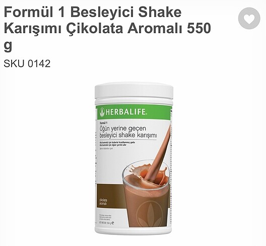 Çikolatalı shake