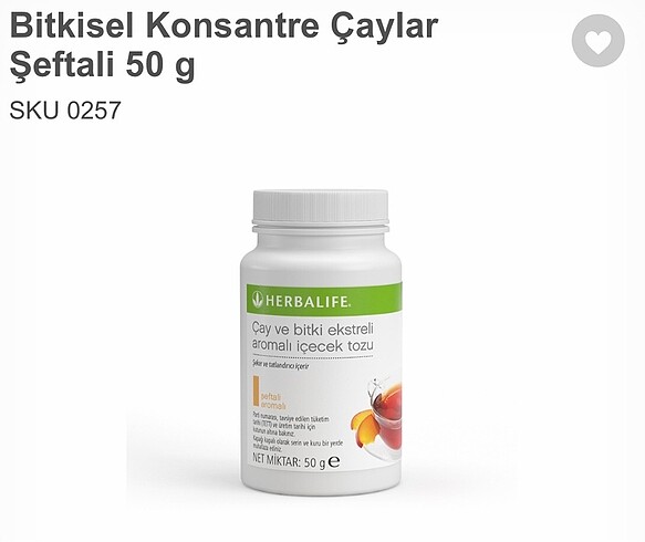 Çay şeftali aromalı