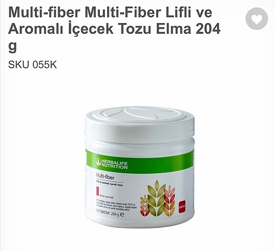 Lifli ve elma aromalı içecek tozu (multi-fiber)