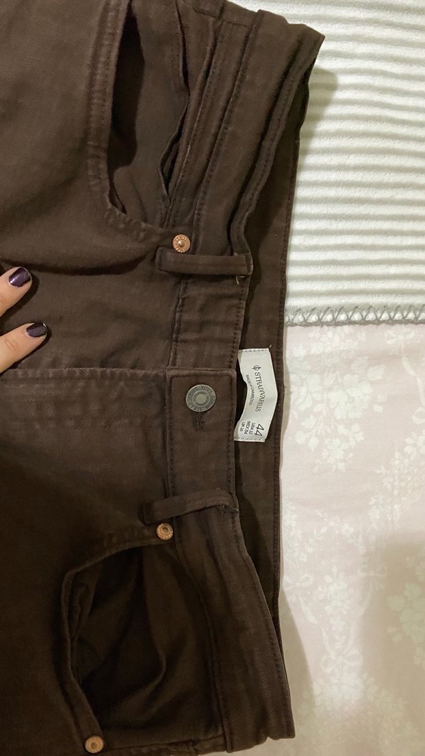 Stradivarius D74 ispanyol paça pantolon - Görsel 4